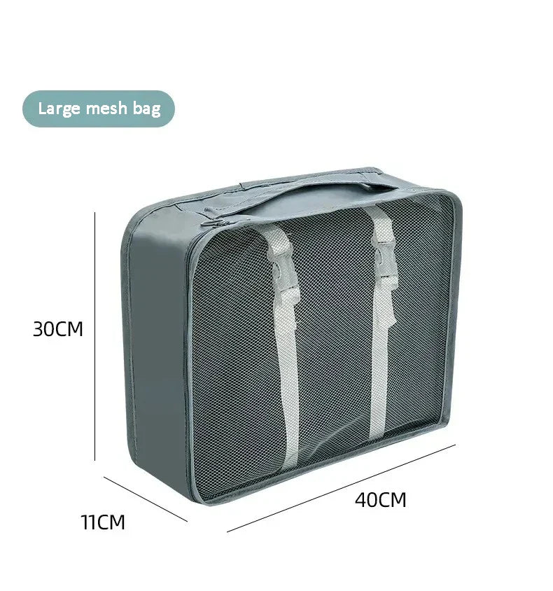 7–10 Pc Travel Organizer Storage Bags Set – Portable Packing Cubes for Suitcase, Clothes, Shoes & Luggage Tidy Pouch