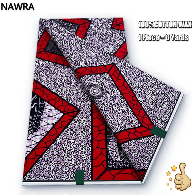 Original 100% Cotton African Wax Print Fabric - Soft Ankara Batik DIY Pagne