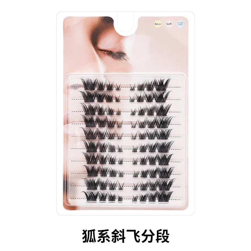 Individual Lash Extensions Kit – DIY Cluster Eyelash Book, False Lashes for Home Makeup