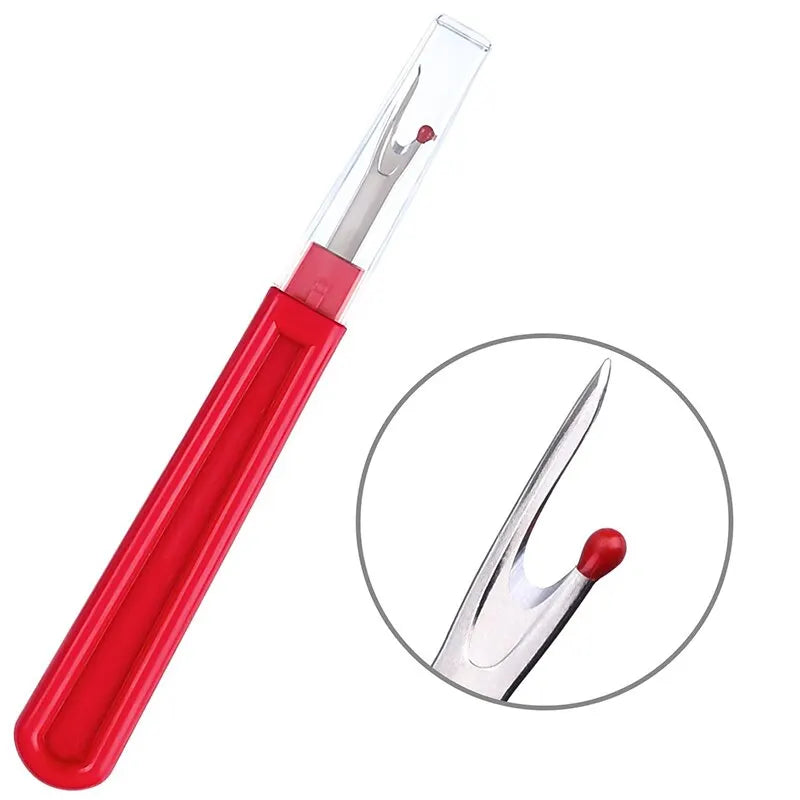 4-Piece Sewing Seam Ripper Kit - Thread Seam Remover Stitch Unpicker Thread Cutter Tool with Trimming Scissor