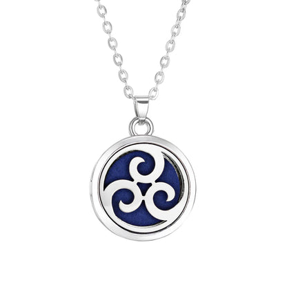 Tree of Life Aromatherapy Necklace – Stainless Steel Essential Oil Diffuser Locket Pendant