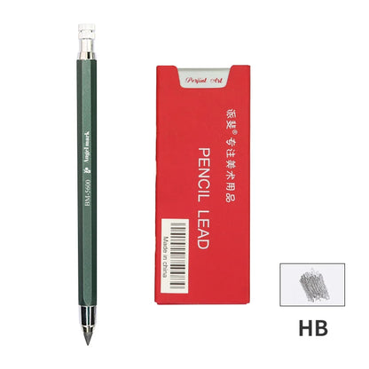 5.6mm Mechanical Pencils & Charcoal Graphite Lead – Soft, Medium & Hard HB to 14B Sketch Drawing Core
