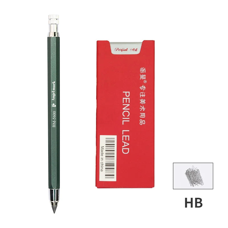 5.6mm Mechanical Pencils & Charcoal Graphite Leads – HB to 14B Soft, Medium, Hard Sketch Drawing Lead Core