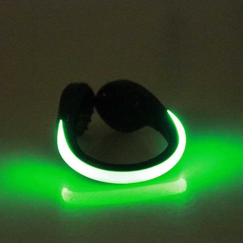 Stay Safe with LED Luminous Shoe Clip: Essential Outdoor Bicycle & Night Running Safety Gear - Cycling Sports Warning Light