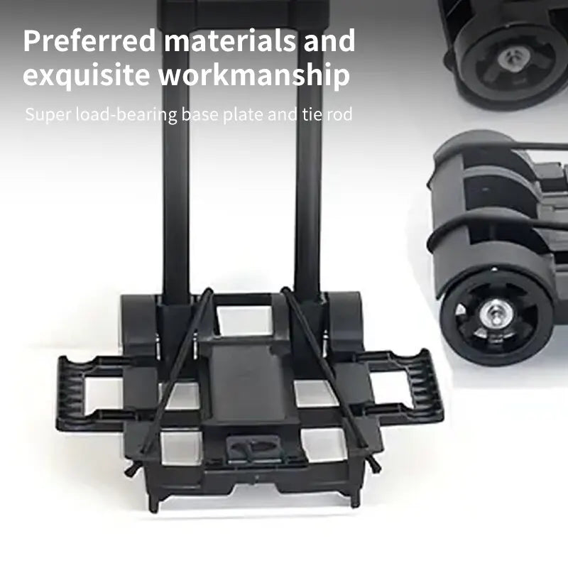 Black Folding Hand Truck - Small Lightweight Cart with Telescopic Design - Portable Dolly for Backpacks, Luggage, Travel, Moving, and Shopping