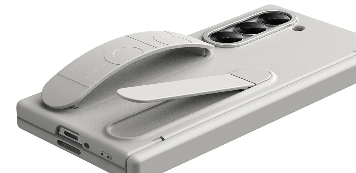 Original Silicone Grip Phone Case for Samsung Galaxy Z Fold 4-7 – Stand & Hinge Protective Cover with Glass Film