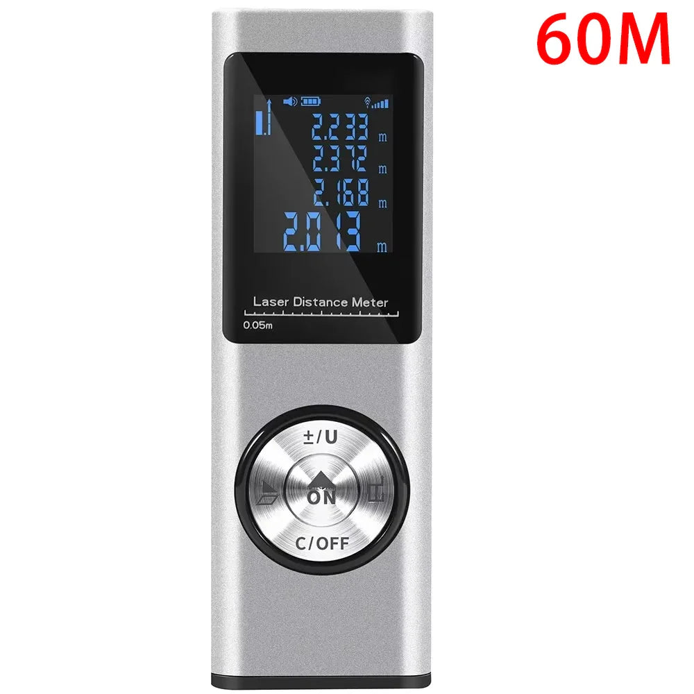 40M/60M Mini Smart Laser Distance Meter | Portable USB Rechargeable Infrared Rangefinder