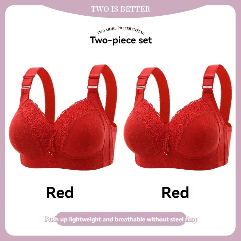 Women’s Lace Deep V Ultra-Thin Bralette – Sexy Sheer Lingerie Top Plus Size Comfortable Everyday Bra