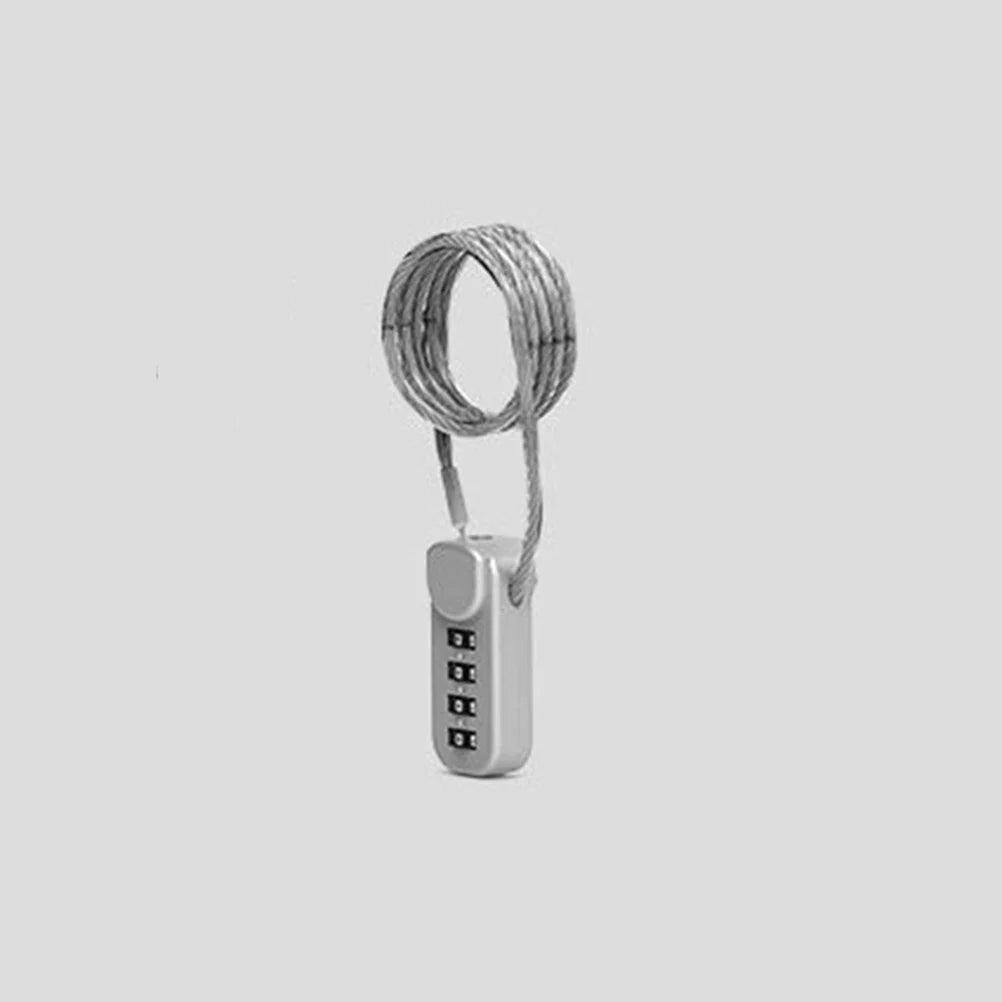 4-Digit Combination Cable Lock – Spring Coil Wire Rope Security Lock for Luggage, Backpack, Suitcase & Drawer Safety