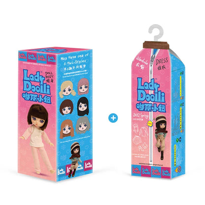 Lady Doolli 1/12 BJD Dolls Blind Box – 15cm Ob11 Mystery Anime Figure Toy, Kawaii Designer Gift