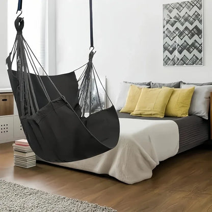 Leisure Fabric Hammock Chair – Outdoor Swing Dormitory Anti-Rollover with Storage Bag