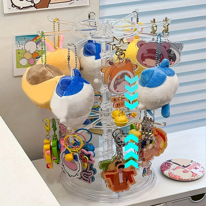 Multifunctional Double-Layer Jewelry Stand - Rotatable Adjustable Detachable Display Rack
