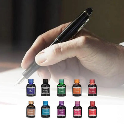 Pure Colorful Fountain Pen Ink — High-Quality 20/30/70ml Refill for Calligraphy, Writing & School Stationery