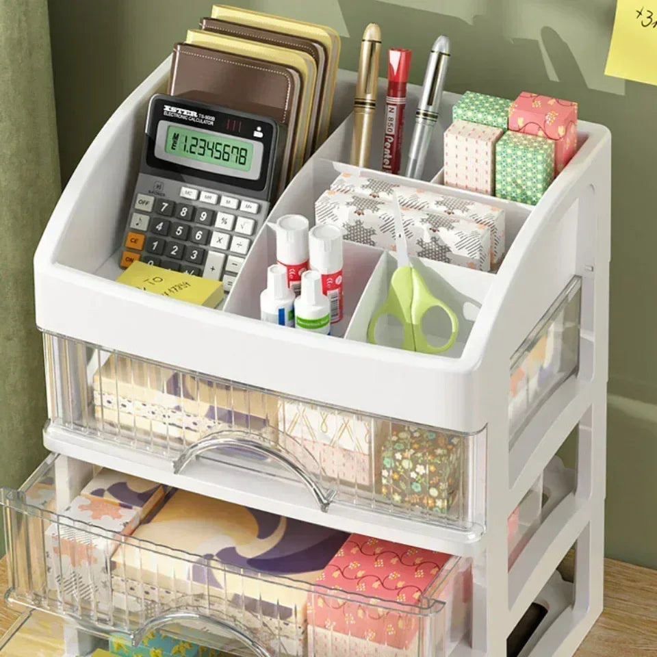 Hot Drawer Makeup Organizer – Large Capacity Plastic Storage Box, Lipstick Holder & Office Supplies Organizer