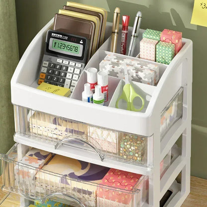 Hot Drawer Makeup Organizer – Large Capacity Plastic Storage Box, Lipstick Holder & Office Supplies Organizer