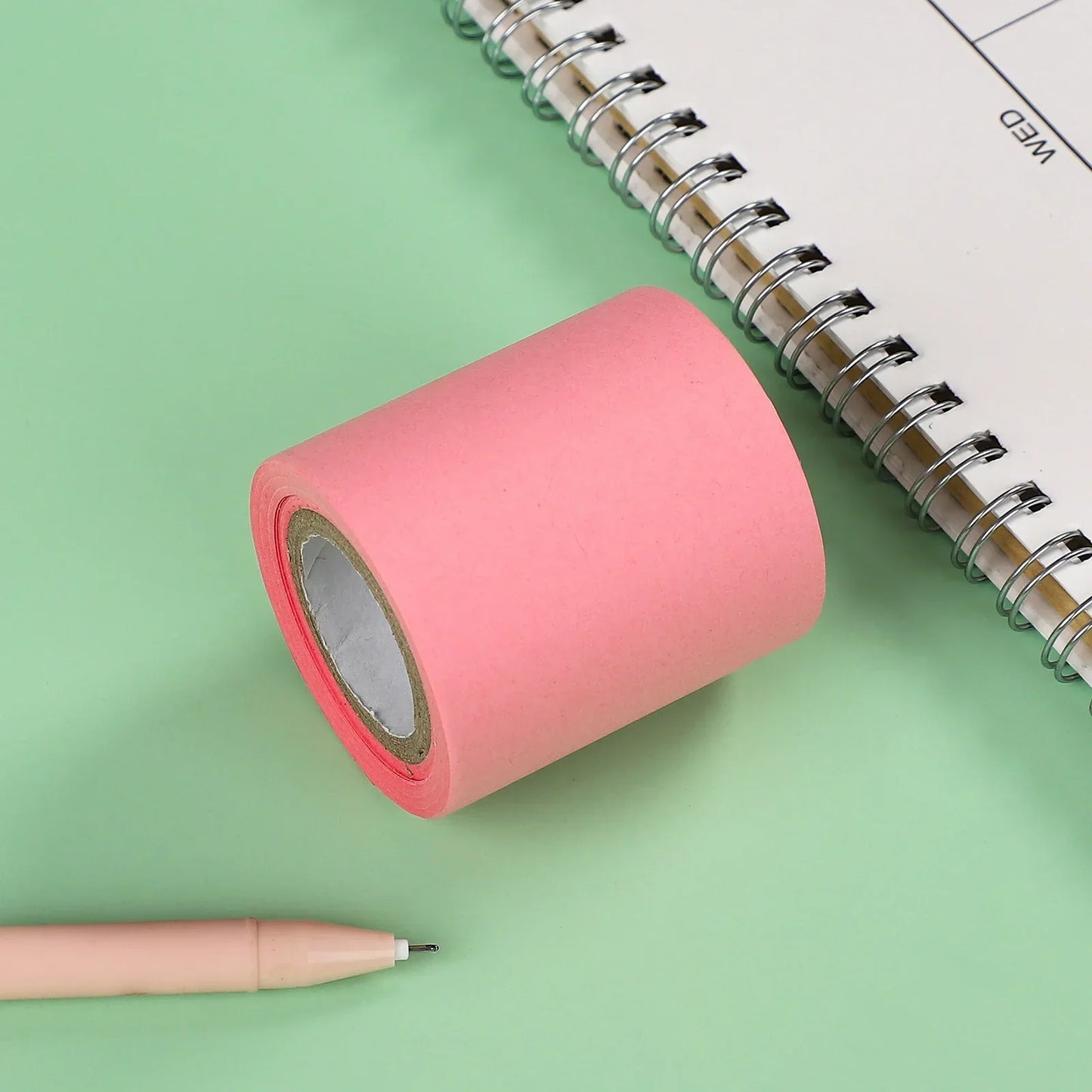 JIANWU Creative Roller Sticky Notes – Reusable Memo Notepad for Office, Diary & Message Writing Stationery Accessories
