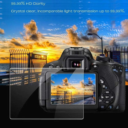 Tempered Glass Screen Protector for Canon EOS R100, R50, R10, R8, R7, R6, RP, 250D, 2000D, 90D, 80D, 850D, M50, 6D Mark II, T8i, T7, SL3
