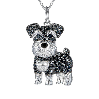 Schnauzer Dog Pendant Necklace – Cute & Elegant Puppy Jewelry for Women, Perfect Gift for Dog Lovers
