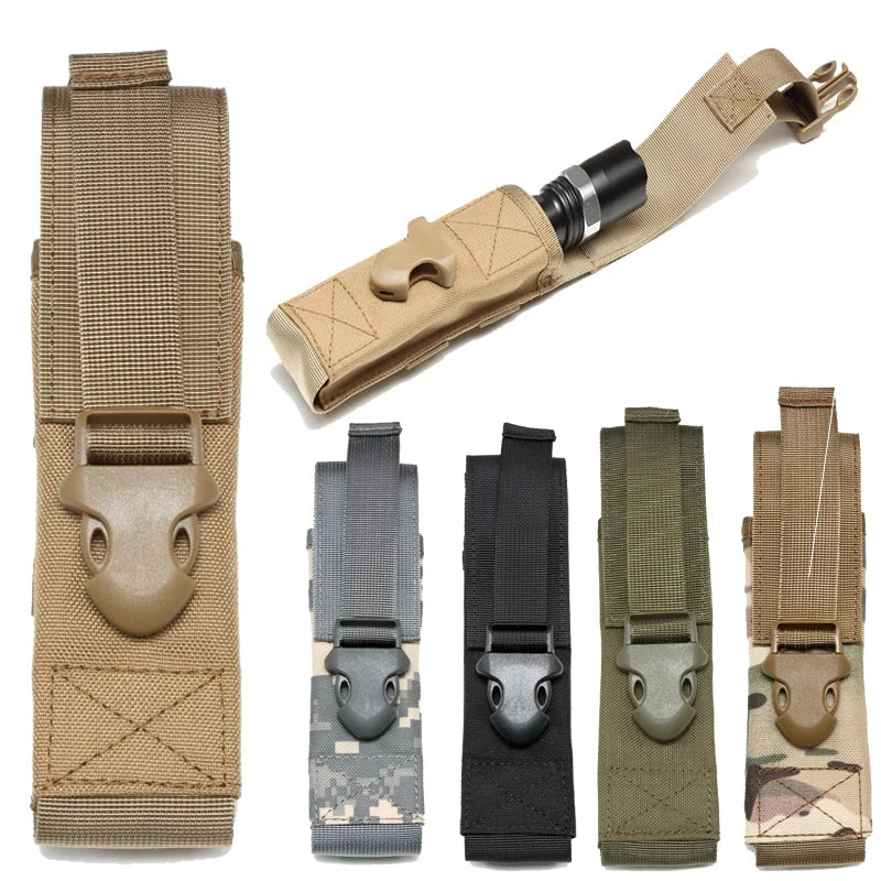 Tactical MOLLE EDC Waist Bag – Outdoor Flashlight & Tool Pouch for Camping, Hiking, Hunting & Field Use