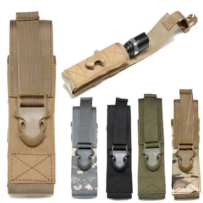 Tactical MOLLE EDC Waist Bag – Outdoor Flashlight & Tool Pouch for Camping, Hiking, Hunting & Field Use