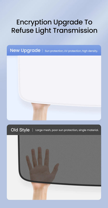 YZ Sun Visor Upgrade for Tesla Model 3 & Y Highland 2021-2024 – Ice Cloth Buckle Sunshade for Glass Roof & Skylight