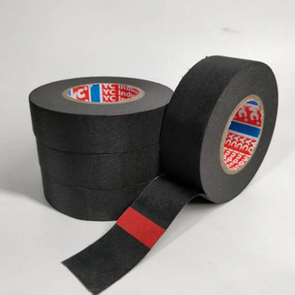 15M Heat-Resistant Fabric Tape – 9/15/19/25/32MM Adhesive Cloth for Automotive Cable, Wiring Harness & Electrical Loom