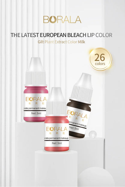 Borala 26 Colors 3ML Permanent Makeup Pigments – Tattoo Pigments for Lips, Eyebrows & Eyeliner, Sample Size for Beauty Art