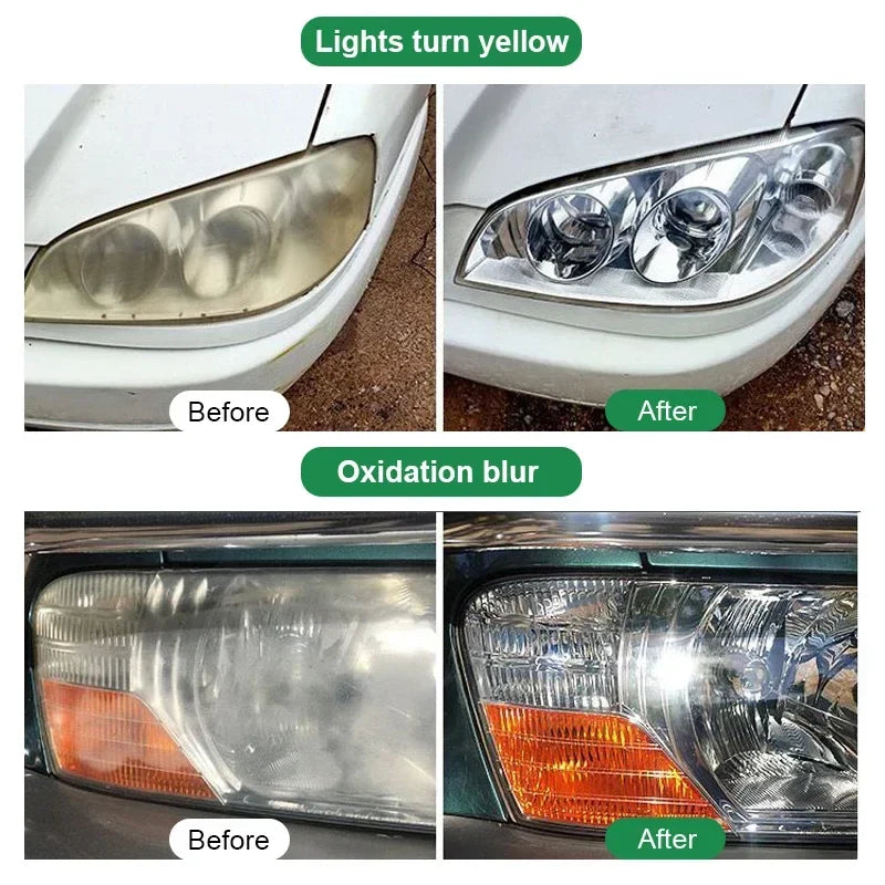 Car Headlight Restoration Polishing Kit - Scratch Remover Repair Cleaning Paste to Remove Oxidation, Headlight Polish Liquid I