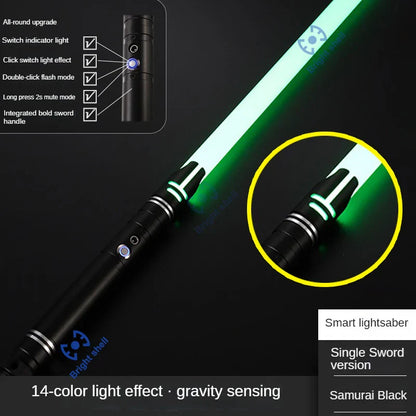 RGB Metal Lightsaber Toy – 15-Color Changing Laser Sword with Sound Effects, Force FX Jedi Blaster Gift for Kids