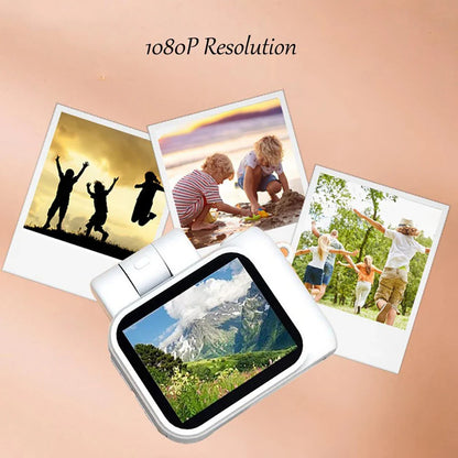 Y4000 Mini HD 1080P Camera with Screen – Portable Retro Compact Video Recorder with Flash and Battery Dock