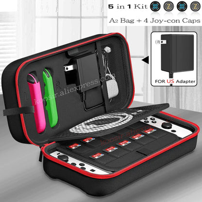 Nintendo Switch OLED Large Storage Bag — Portable Carrying Case, Anti-Scratch Oxford Cloth Travel Bag