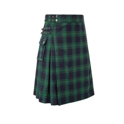 Men's Traditional Highland Tartan Kilt - Short Skirt, Practical Design for Everyday Wear