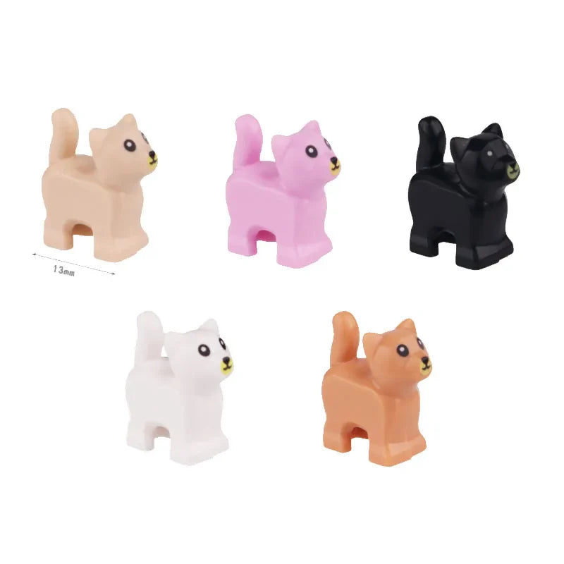 MOC Animal Scene Building Blocks – Zoo & Wildlife DIY Toy Bricks with Ducks, Cats, Dogs, Penguins, Eagles, Wolves, Bears, Deer, Sharks, Snakes, Mice, Sheep (K055)