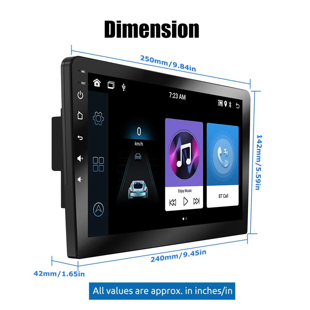 ESSGOO 2DIN Car Radio – Wireless CarPlay Android Auto GPS Navigator MP5 Player with 7"/9" Glass Touchscreen, Wi-Fi, FM & Bluetooth Car Stereo