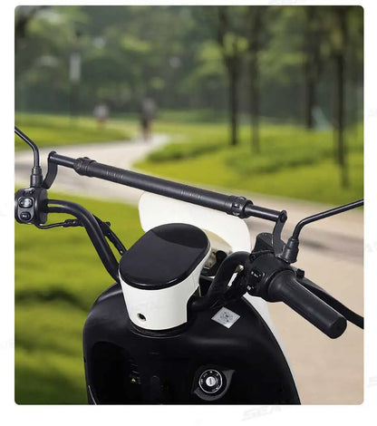 SEAMETAL Motorcycle Handlebar Extension & Phone Holder – Carbon Fiber Balance Bar for Electric Vehicles