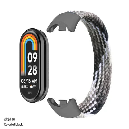 Braided Nylon Solo Loop for Xiaomi Mi Band 9 & 8 – Elastic NFC Replacement Strap Bracelet