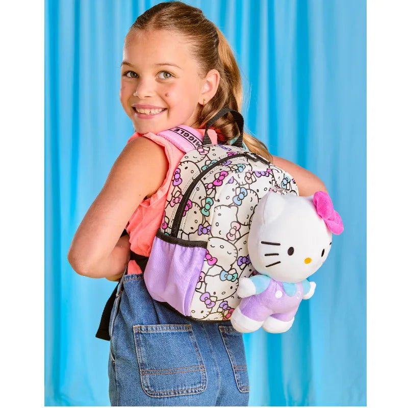 Sanrio Hello Kitty Elementary School Backpack — Ultra-Lightweight Kids Backpack with Pen Box and Lunch Bag, Reduce Burden, Perfect Gift for Girls