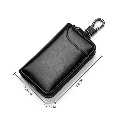 Leather Keychain Organizer for Men and Women - Key Holder Pouch and Car Key Wallet Case with Card Storage