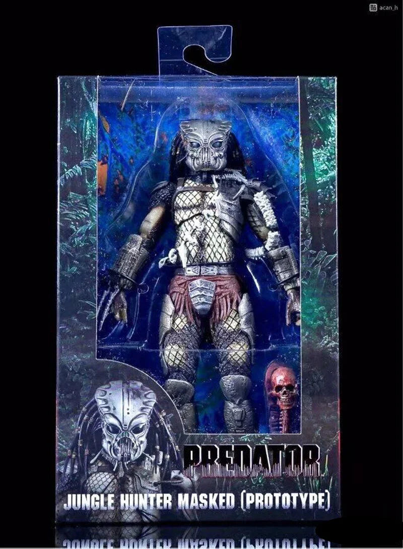 Aliens vs Predator Jungle Demon Action Figure – 30th Anniversary Masked & Unmasked Predator Collectible Desktop Toy