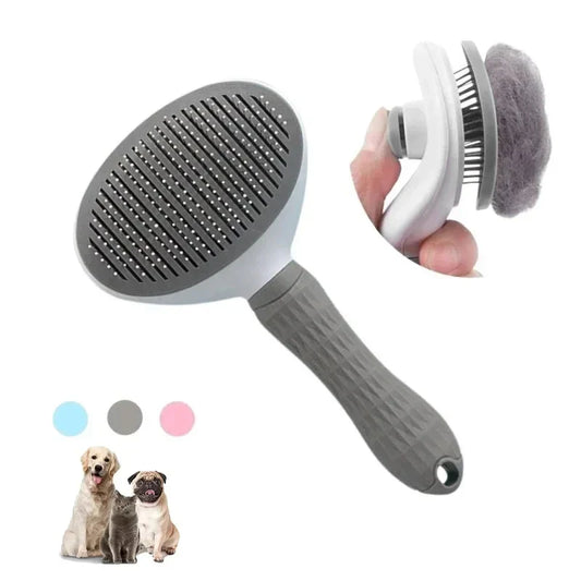 Pet Cat & Dog Hair Brush – Stainless Steel Grooming Comb for Long Hair Pets, Dog Cleaning & Care Accessories