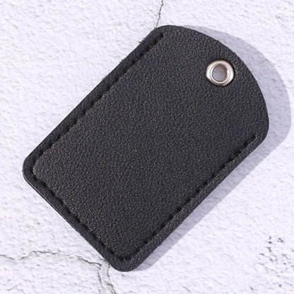 PU Leather Bag Pendant Card Sleeve – Rectangle Keychain Badge Holder for AirTag
