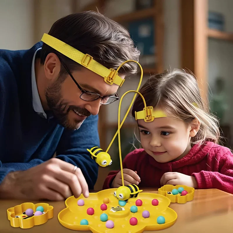 Little Bumblebee Multifunctional Board Game — Educational Puzzle & Fishing Toy, Interactive Family Game for Kids, Christmas Gift