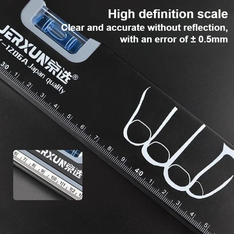 600mm Folding Magnetic Level Ruler - High-Precision Aluminum Measuring & Balance Tool
