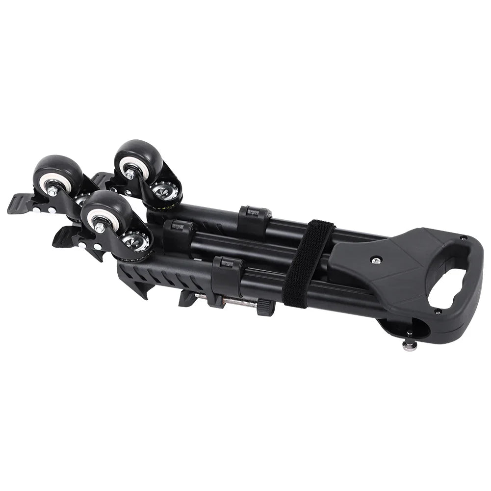 VX-600 Foldable Camera Tripod Dolly – 3 Wheels Stand with Pulley Base, Universal Tripod for Easy Camera Movement