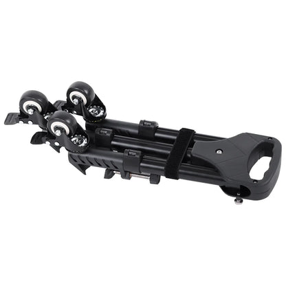 VX-600 Foldable Camera Tripod Dolly – 3 Wheels Stand with Pulley Base, Universal Tripod for Easy Camera Movement