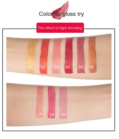 Handaiyan 9 Colors Lipstick – Glitter, Matte, Velvet, Nude, Shimmer, Sexy Red, Long-Lasting, Waterproof Professional Makeup