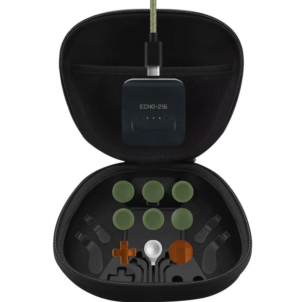 Xbox Elite Series 2 Controller Replacement Housing Shell Kit – Front & Back Case, LB/RB Buttons, Grips & Carry Bag Set