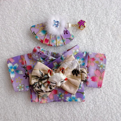 17cm Labubu V1-V3 Doll Clothes – Traditional Kimono Outfit Accessories, Fashion Gift