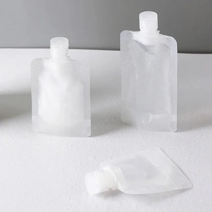5pcs Travel Refillable Squeeze Bags — Empty Lotion, Shampoo, Conditioner & Cosmetic Storage Pouches for Toiletries