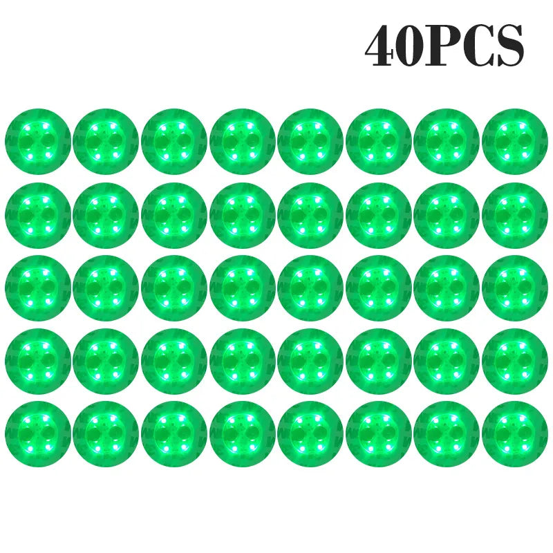 100-Pack LED Tableware Mats & Luminous Cup Stickers — Colorful Flashing Bottle Coasters for Bar, Stall, and Party Lighting